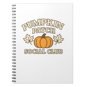 Pumpkin Patch Social Club - Gemütliche Herbstästhe Notizblock