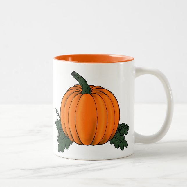 Pumpkin-Patch-Tasse Zweifarbige Tasse (Rechts)
