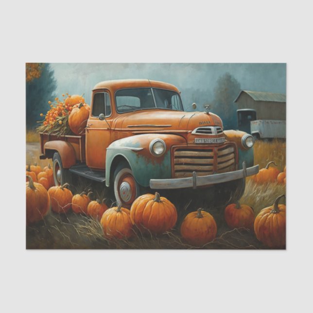 Pumpkin Patch Truck Seidenpapier (Vorderseite)