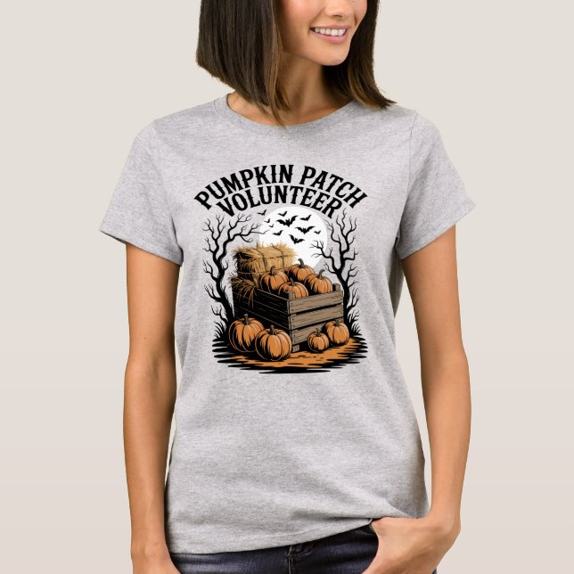 Pumpkin Patch Volunteer Halloween T-Shirt (Vorderseite)