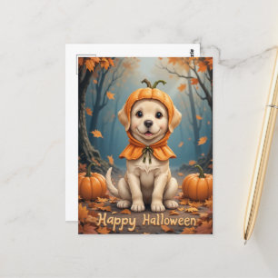 Pumpkin Patch Welpe Kutness Overload Halloween Postkarte