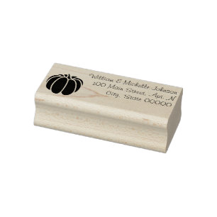 Pumpkin Patch Wooden Address Briefmarke Gummistempel