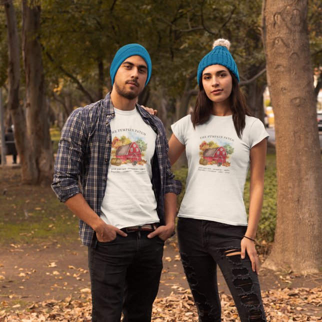 Pumpkin Patchfamilie Rustikaler Stallfall T-Shirt (Von Creator hochgeladen)