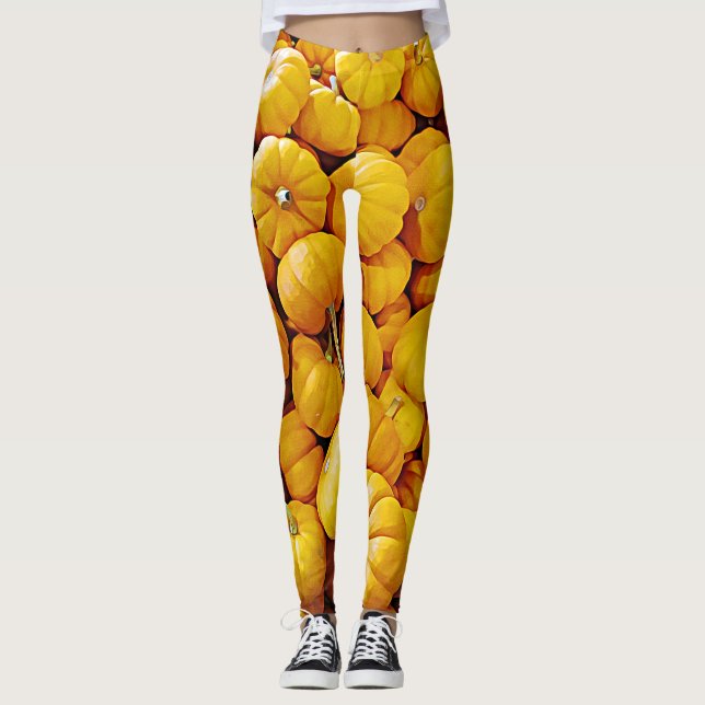 Pumpkin-Patchrom Halloween-Herbst-Leggings Leggings (Vorderseite)