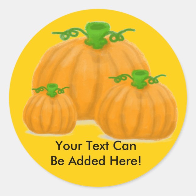 Pumpkin-Patchsticker / Decal / Label Runder Aufkleber (Vorderseite)
