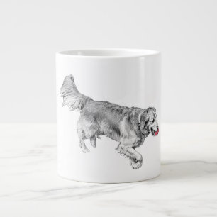 Pumpkin Path Pup with Red Ball Jumbo-Tasse