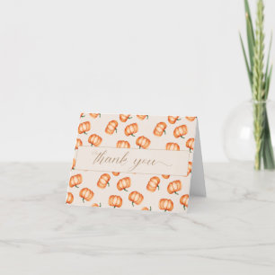 Pumpkin Pattern Fall Baby Dusche   Dankeskarte