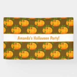 Pumpkin Pattern Halloween-Party Banner