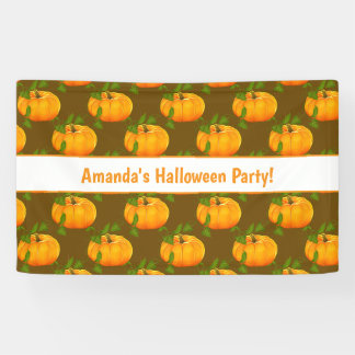 Pumpkin Pattern Halloween-Party Banner