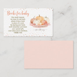 Pumpkin Peach Pink Babydusche Bücher für Baby Begleitkarte
