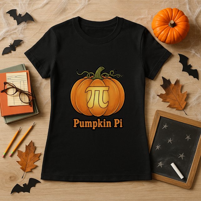 Pumpkin Pi Funny Halloween Math Lover Teacher Gesc T-Shirt (Von Creator hochgeladen)