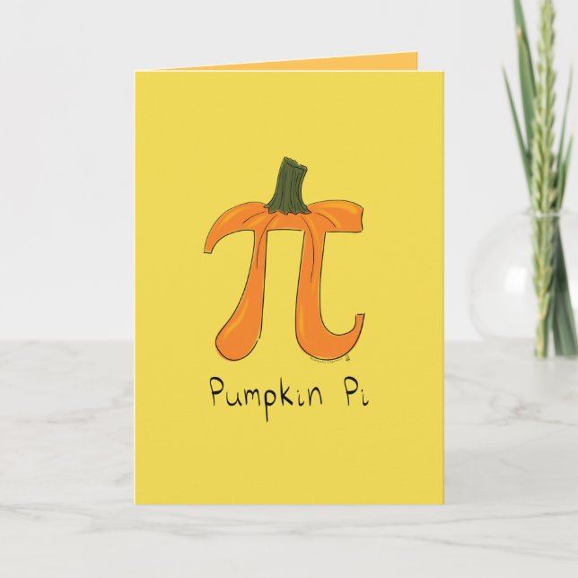 Pumpkin Pi Grußkarte Karte (Vorderseite)