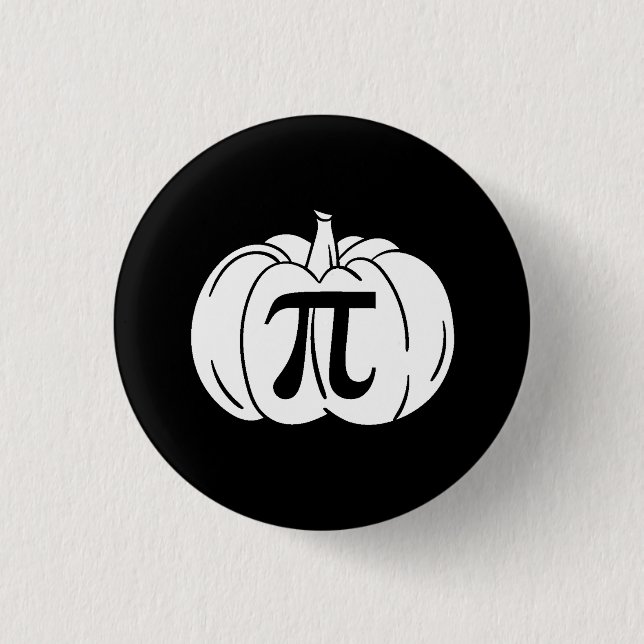 Pumpkin Pi Halloween Button (Vorderseite)
