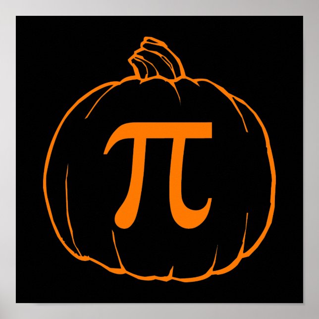 Pumpkin Pi (Kuchen) Mathematics Spaß Poster (Vorne)