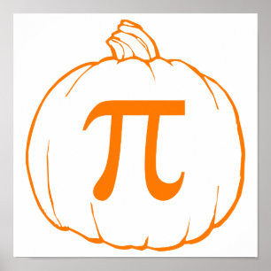 Pumpkin Pi (Kuchen) Mathematics Spaß Poster