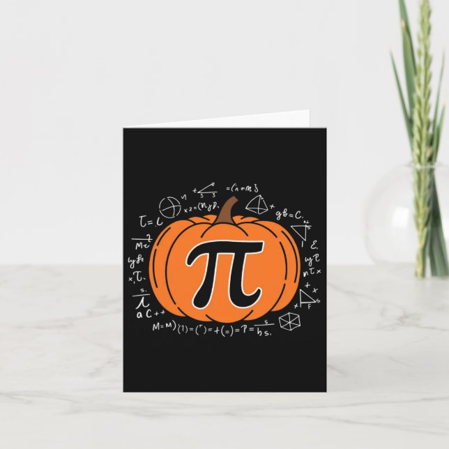 Pumpkin Pi Pie Math Lehrer Funny Halloween Danke Karte (Vorderseite)