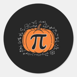Pumpkin Pi Pie Math Lehrer Funny Halloween Danke Runder Aufkleber