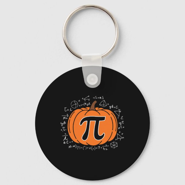Pumpkin Pi Pie Math Lehrer Funny Halloween Danke Schlüsselanhänger (Vorderseite)