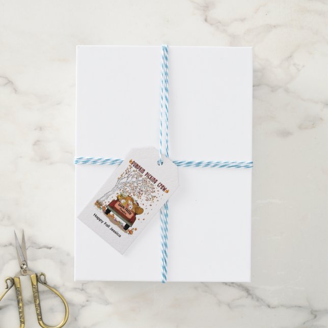 Pumpkin Picking-Crew Geschenkanhänger (Mit Garn)