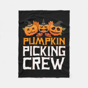 Pumpkin Picking Crew Halloween Familie Matching Fleecedecke