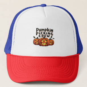 Pumpkin Picking Crew Spooky Halloween Matching Truckerkappe