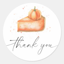 Pumpkin Pie Baby Dusche Danke Runder Aufkleber