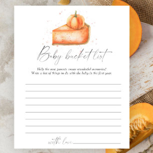 Pumpkin Pie - Baby Eimer List Game