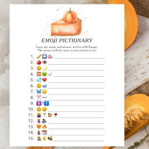 Pumpkin Pie Babydusche Emoji-Spiel