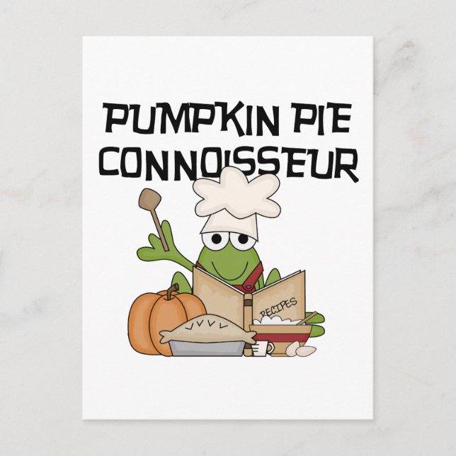 Pumpkin Pie Connoisseur Tshirts und Geschenke Postkarte (Vorderseite)