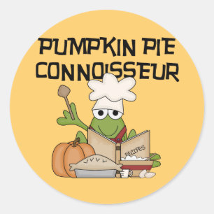Pumpkin Pie Connoisseur Tshirts und Geschenke Runder Aufkleber