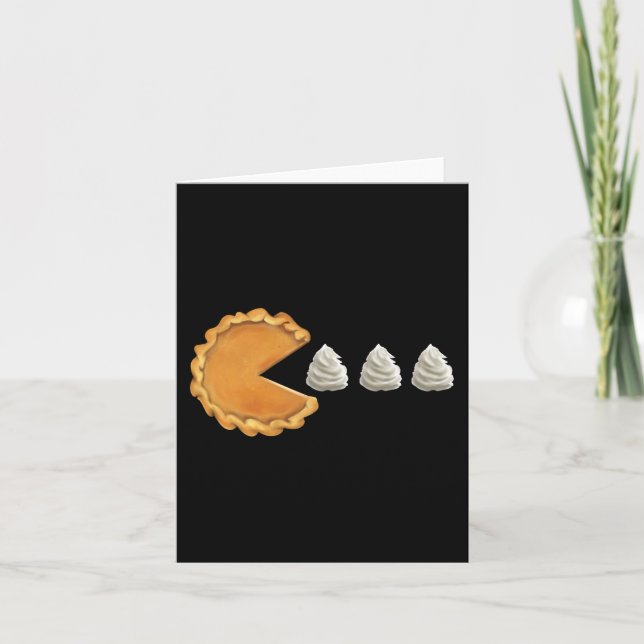 Pumpkin Pie Erntedank Day Fun Karte (Vorderseite)