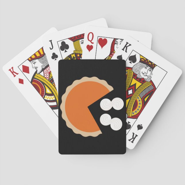 Pumpkin Pie Erntedank Spaß Pumpkin Saison Spielkarten (Rückseite)