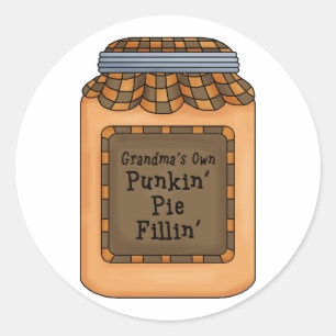 Pumpkin Pie Fillin Runder Aufkleber