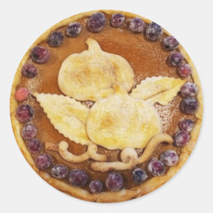 Pumpkin Pie Food Foto Runder Aufkleber