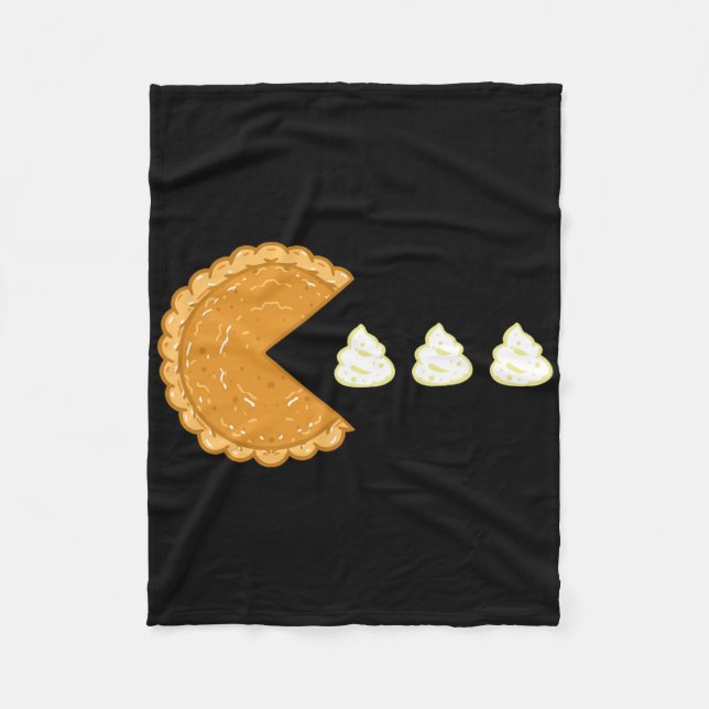 Pumpkin Pie Gamer Thanksgiving  Fleecedecke (Vorderseite)