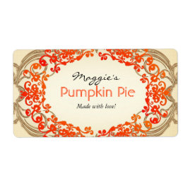 Pumpkin Pie Labels, kundenspezifisch
