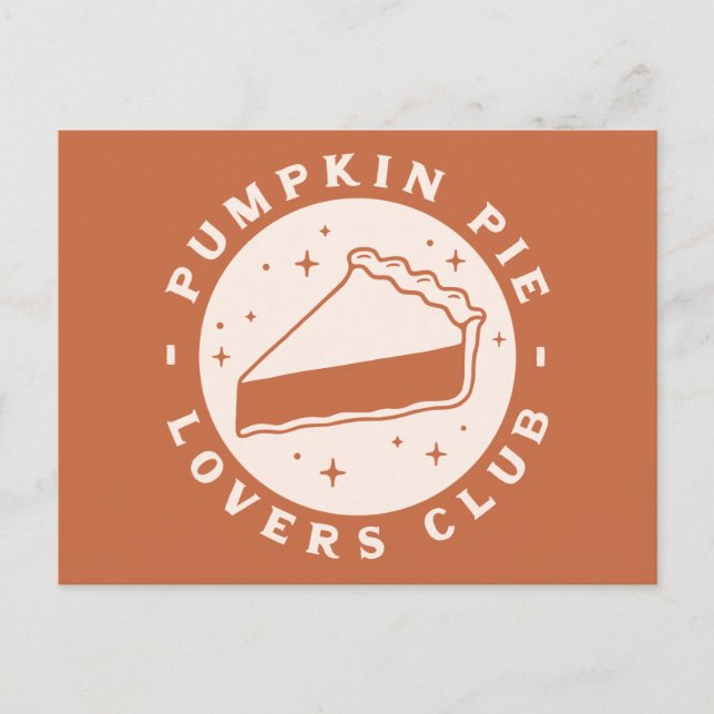 Pumpkin Pie Lovers Club Postkarte (Vorderseite)