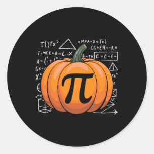 Pumpkin Pie Math Funny Erntedank Pi Day Math Runder Aufkleber