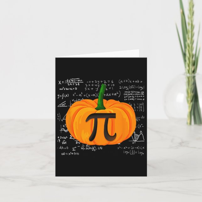 Pumpkin Pie Math Funny Halloween Erntedank Pi D Karte (Vorderseite)