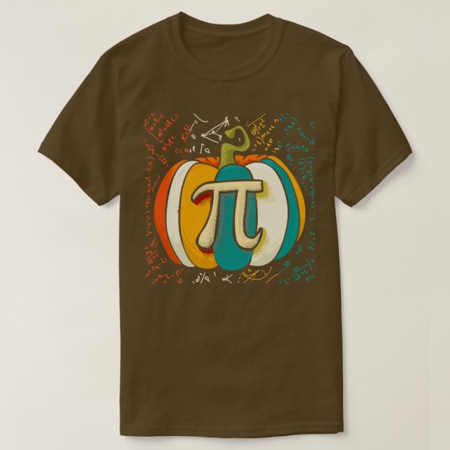 Pumpkin Pie Math Funny Halloween Thanksgiving Pi D T-Shirt (Design vorne)