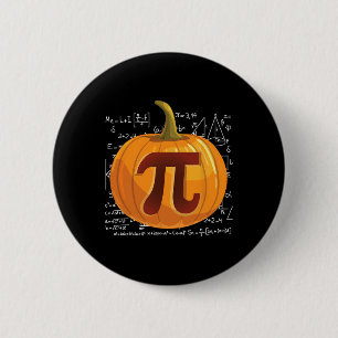 Pumpkin Pie Mathe Fun Halloween Erntedank Pi Day Button