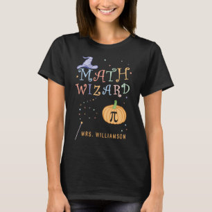 Pumpkin Pie Mathe Wizard Custom Teachween T-Shirt