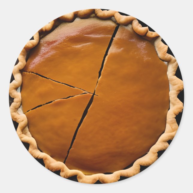 Pumpkin Pie mit Crust Runder Aufkleber (Vorderseite)