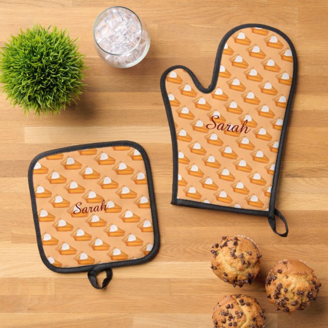 Pumpkin Pie Ofenhandschuh & Topflappen-Set (Oben Unten)