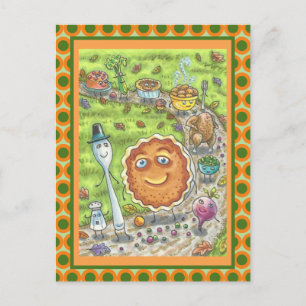 PUMPKIN PIE PARADE, ERNTEDANK FEIERFEIERLICHES FEI POSTKARTE