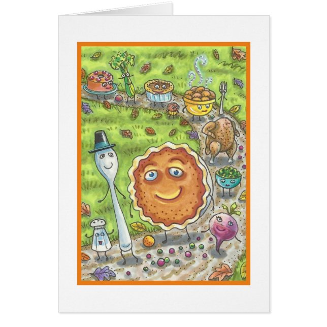 PUMPKIN PIE PARADE ERNTEDANK GREETKARTE B (Vorne)