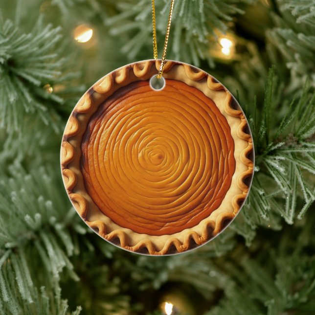 Pumpkin Pie Personalisierte Weihnachten Keramik Ornament (Baum)