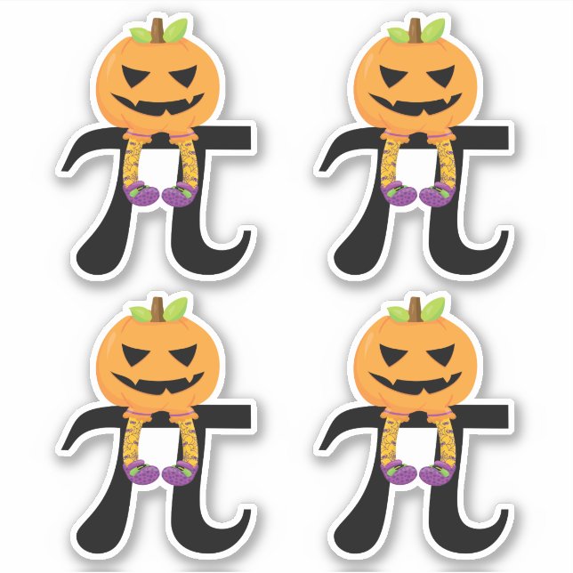 Pumpkin Pie - pi Mathe Halloween Spaß Aufkleber (Vorderseite)