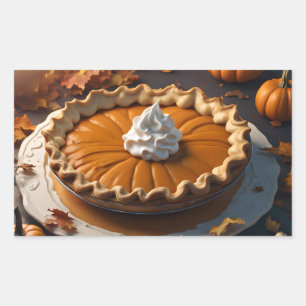 Pumpkin Pie Rechteckiger Aufkleber