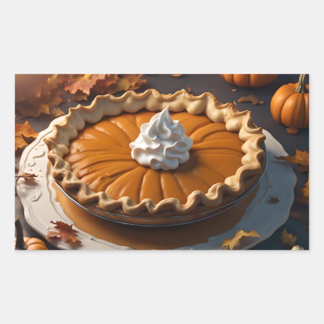 Pumpkin Pie Rechteckiger Aufkleber (Vorderseite)
